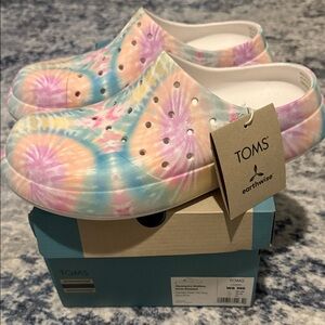 TOMS Multicolor Tie-Dye Slip Ons